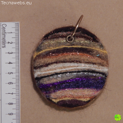 colgante geoda circular con referencias