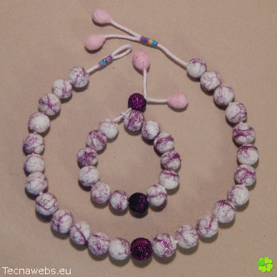 pulsera y broche perlados